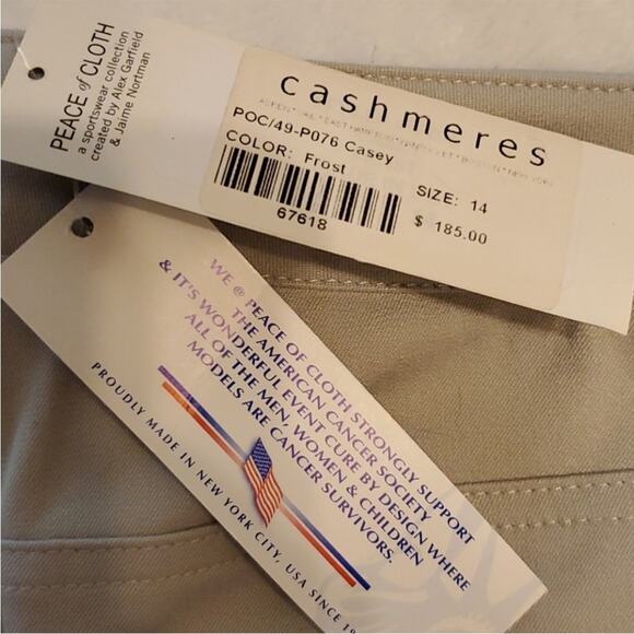 Peace of Cloth CASEY CROP JEAN - BLOSSOM TWILL in Frost (Light Grey) Size 14 - Picture 13 of 15